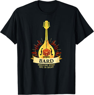 Bard Fantasy RPG TRPG Gamer Class T-Shirt - T-Shirt | Black