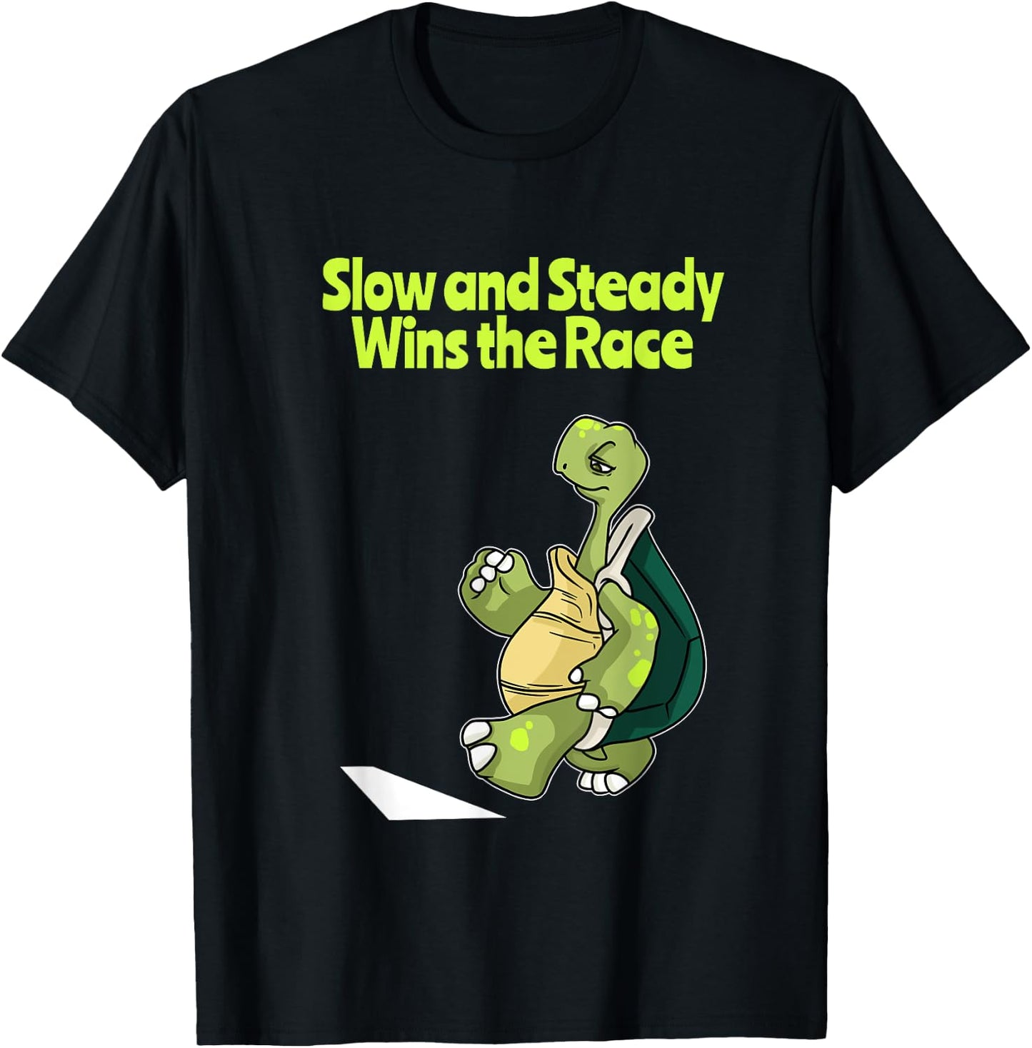 Slow And Steady Wins The Race Turtle T-Shirt - T-Shirt | Black