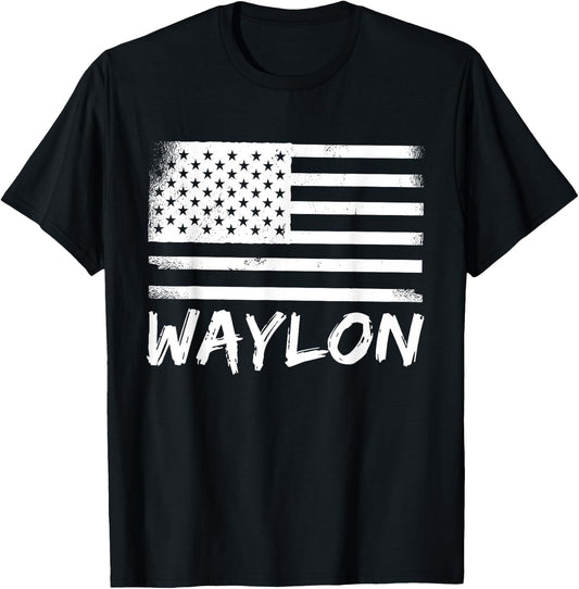 Waylon Birthday Personalized Forename Citizenship Name T-Shirt - T-Shirt | Black