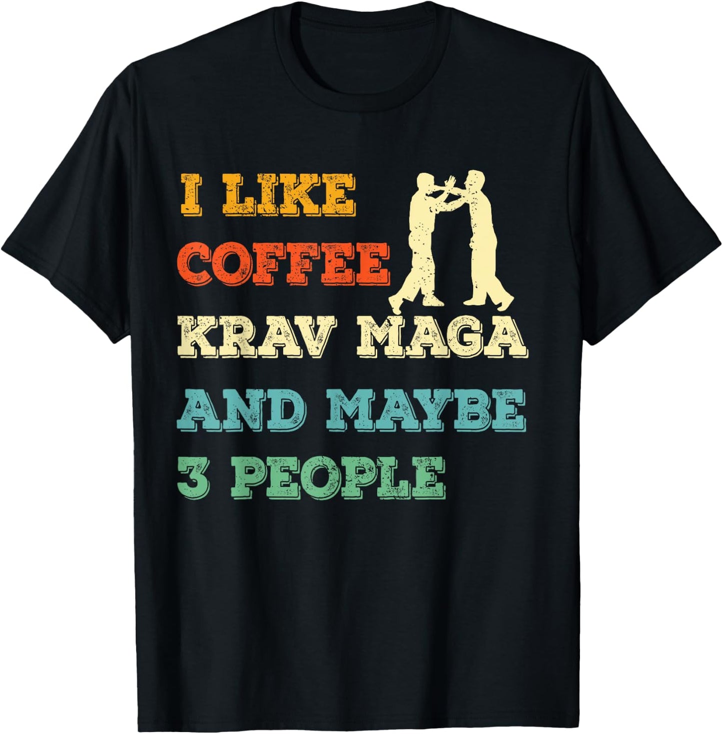 krav maga martial arts MMA fighter & Coffee lover T-Shirt - T-Shirt | Black