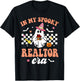 Groovy In My Spooky Realtor Era Ghost Funny Halloween T-Shirt - T-Shirt | Black