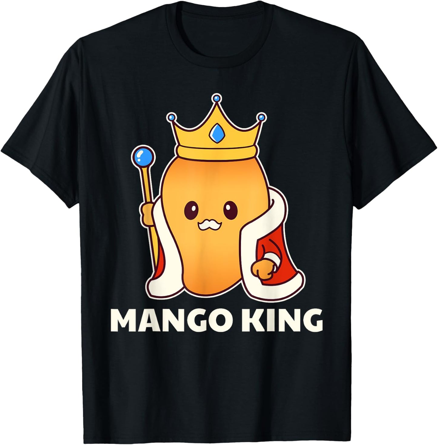 Mango King - Funny Fruit Lover T-Shirt - T-Shirt | Black