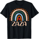 Zaza Rainbow Grandma Cute Mothers Day Funny Zaza T-Shirt - T-Shirt | Black