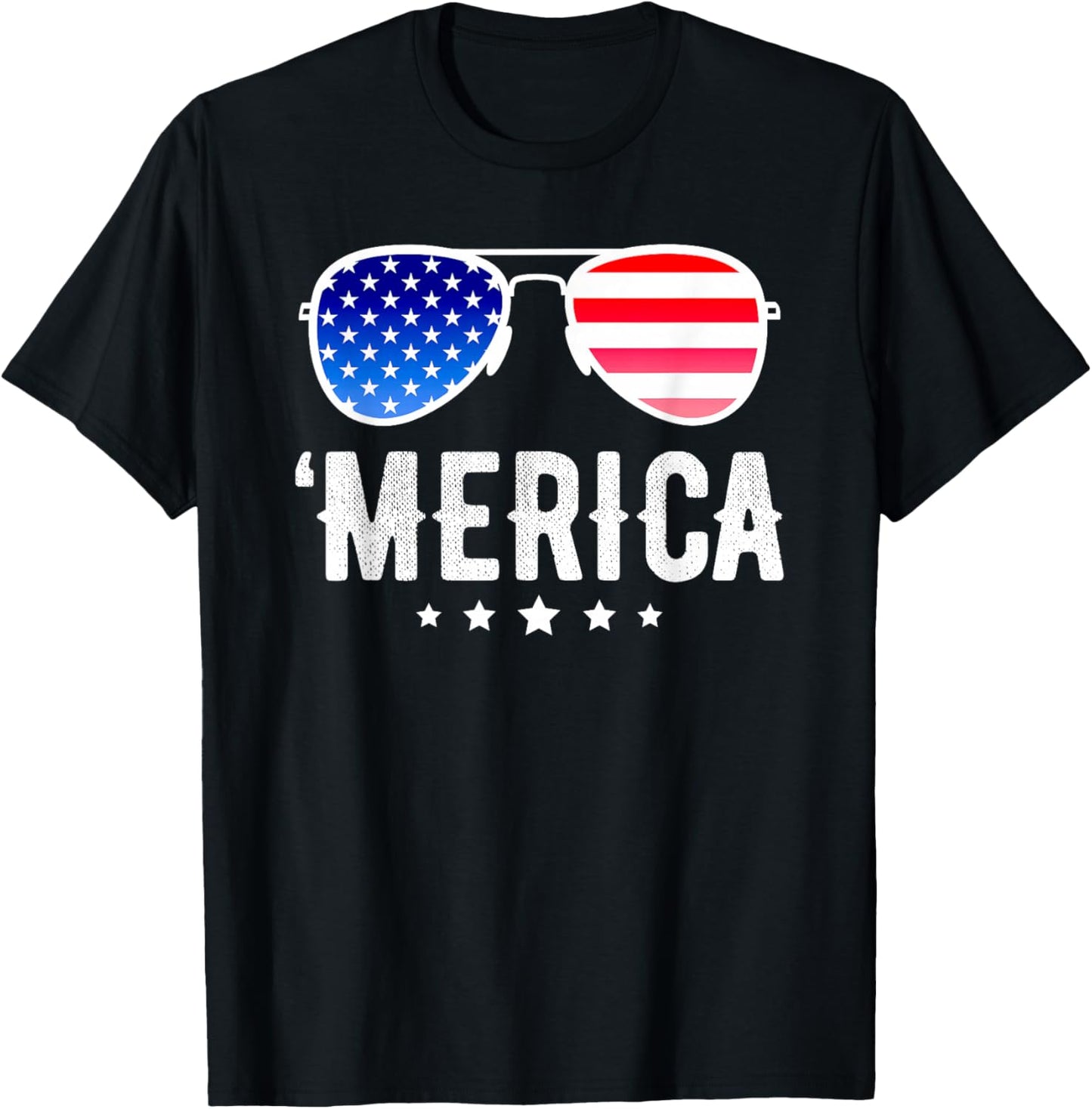 Funny American Flag Men Kids Boys Patriotic Fourth Small T-Shirt - T-Shirt | Black