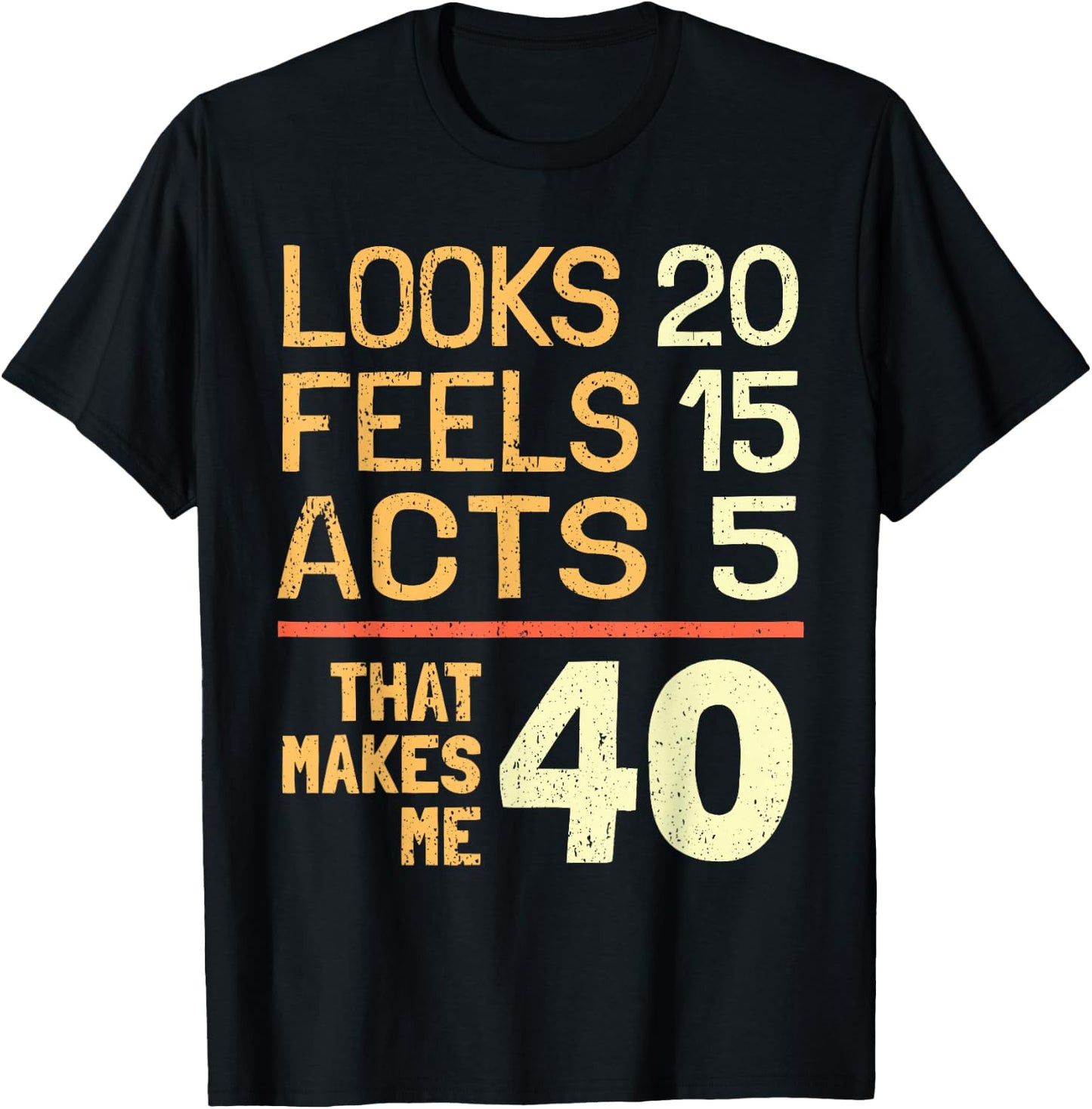Hilarious 40th Birthday Idea I 40 Years T-Shirt - T-Shirt | Black
