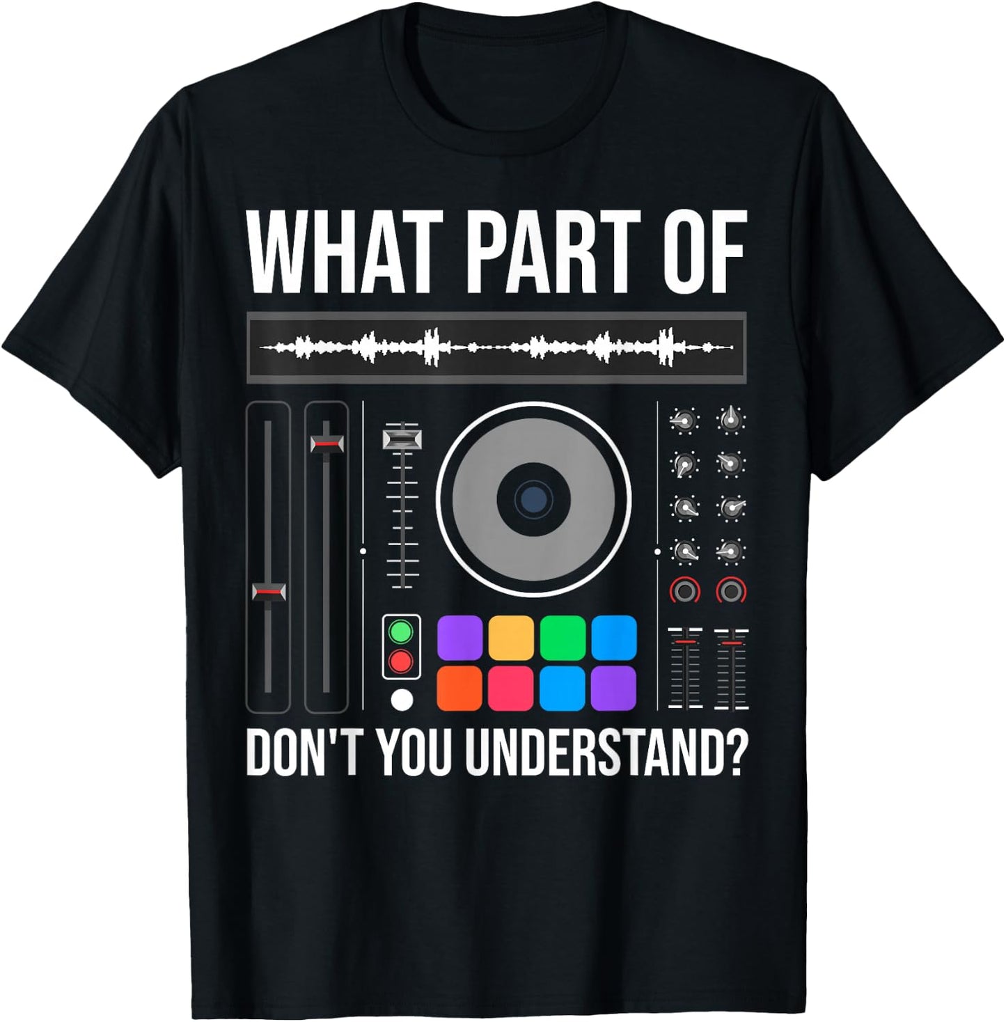 Funny DJ Design Women Sound Engineer Disc Jockey T-Shirt - T-Shirt | Black