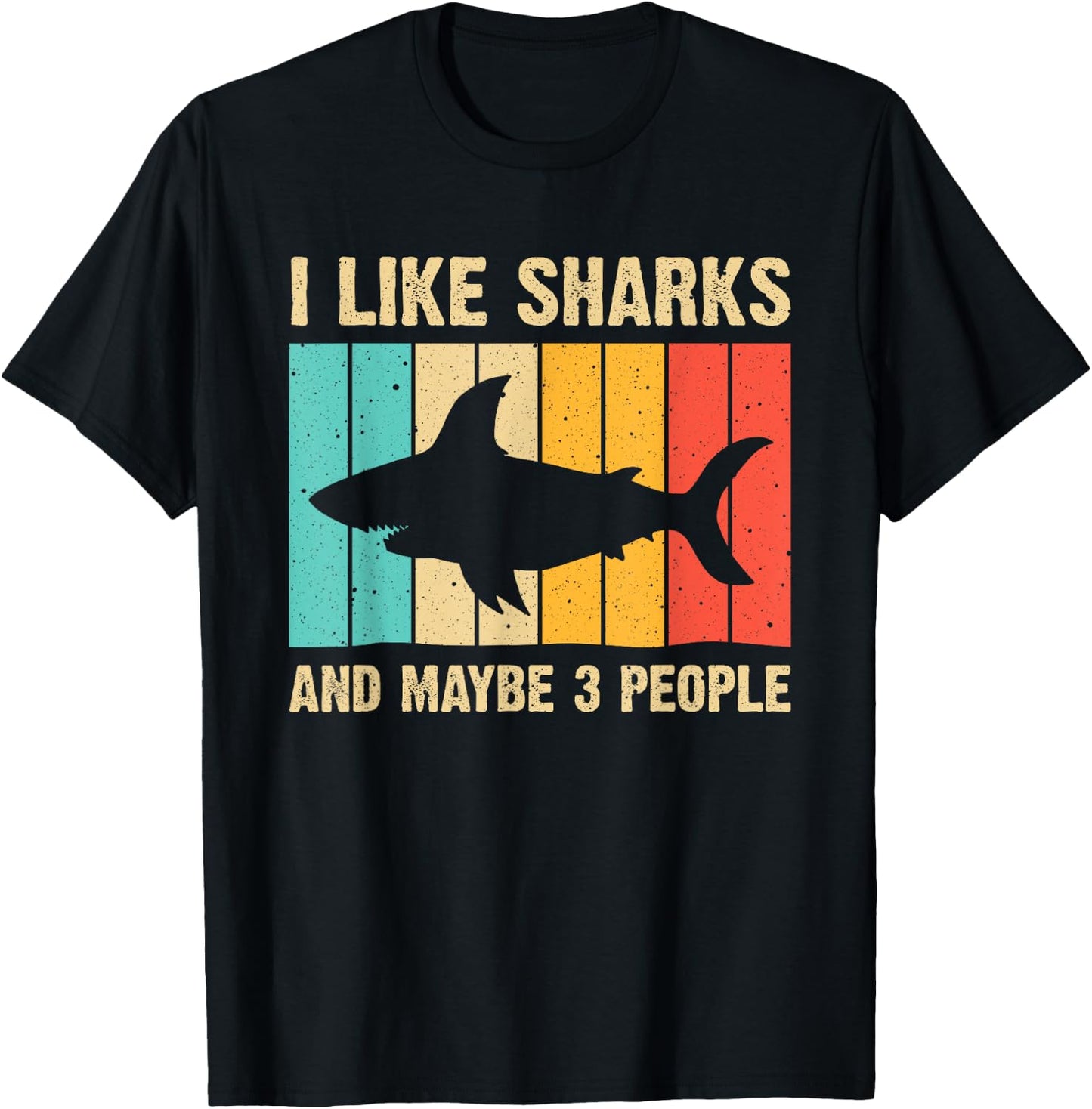 Funny Shark Design For Kids Men Women Animal Shark Stuff T-Shirt - T-Shirt | Black