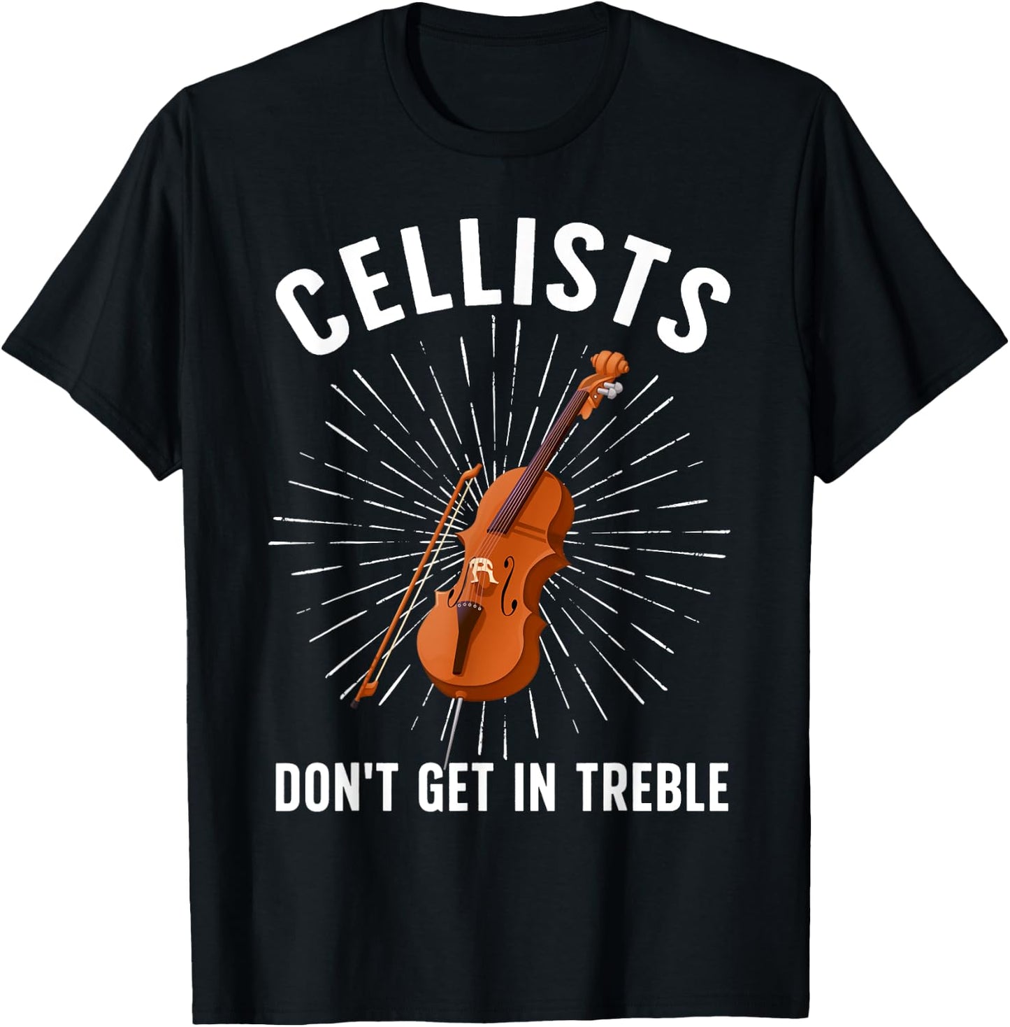Best Cello Player Art Women Kids Cello Lover Cellist T-Shirt - T-Shirt | Black
