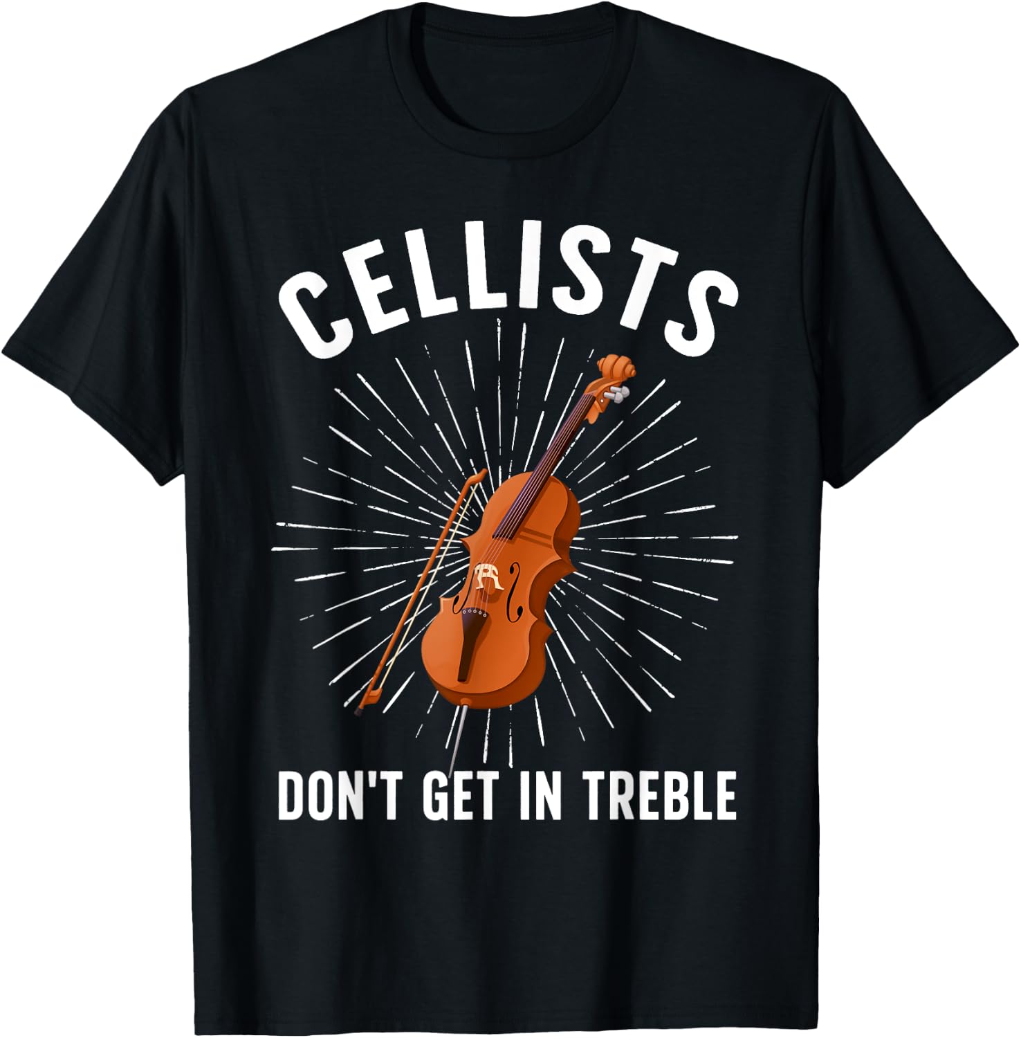 Best Cello Player Art Women Kids Cello Lover Cellist T-Shirt - T-Shirt | Black