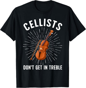 Best Cello Player Art Women Kids Cello Lover Cellist T-Shirt - T-Shirt | Black