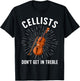 Best Cello Player Art Women Kids Cello Lover Cellist T-Shirt - T-Shirt | Black