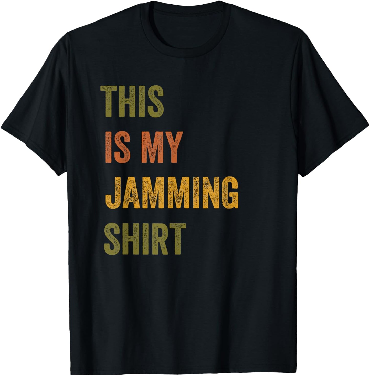 This Is My Jamming Retro Vintage Text T-Shirt - T-Shirt | Black