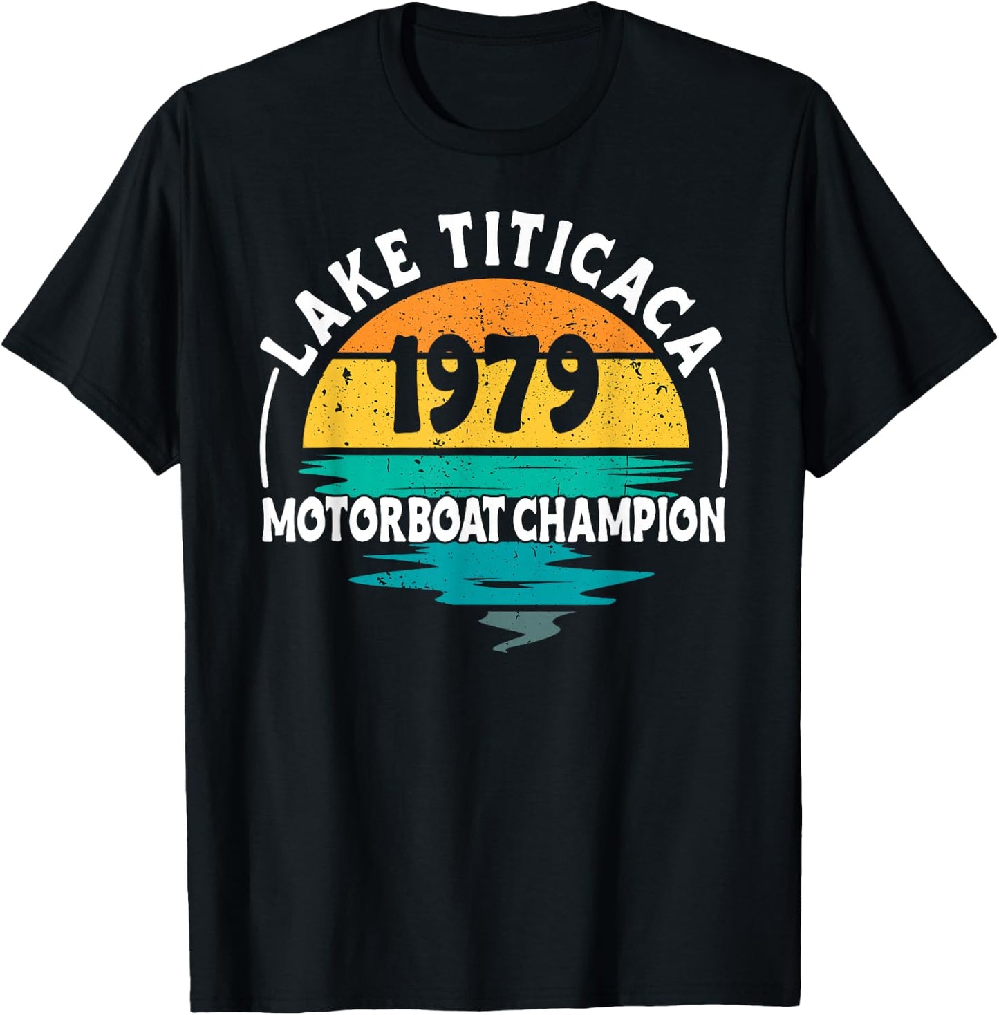 Lake Titicaca Motorboat Champion T-Shirt - T-Shirt | Black