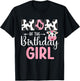 Mom Of The Birthday Girl Farm Cow 1 St Birthday Girl T-Shirt - T-Shirt | Black