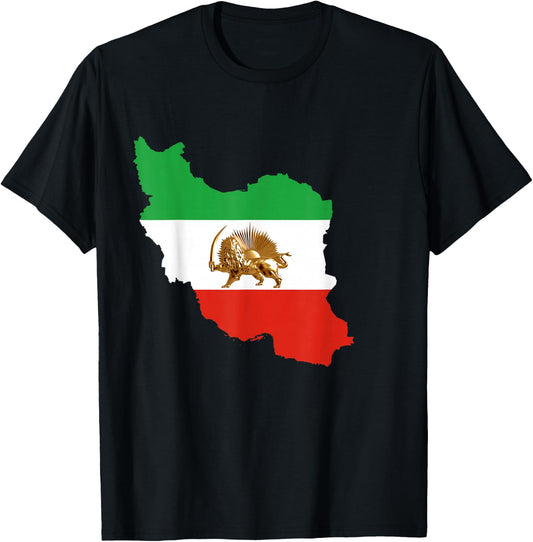IRAN, Free Iran, Flag, Lion, Pahlavi, Shah, King, Rezashah T-Shirt - T-Shirt | Black