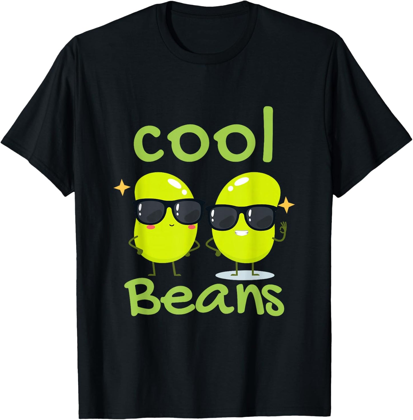 I'm One of The Cool Beans Edible Green Seed Bean T-Shirt - T-Shirt | Black