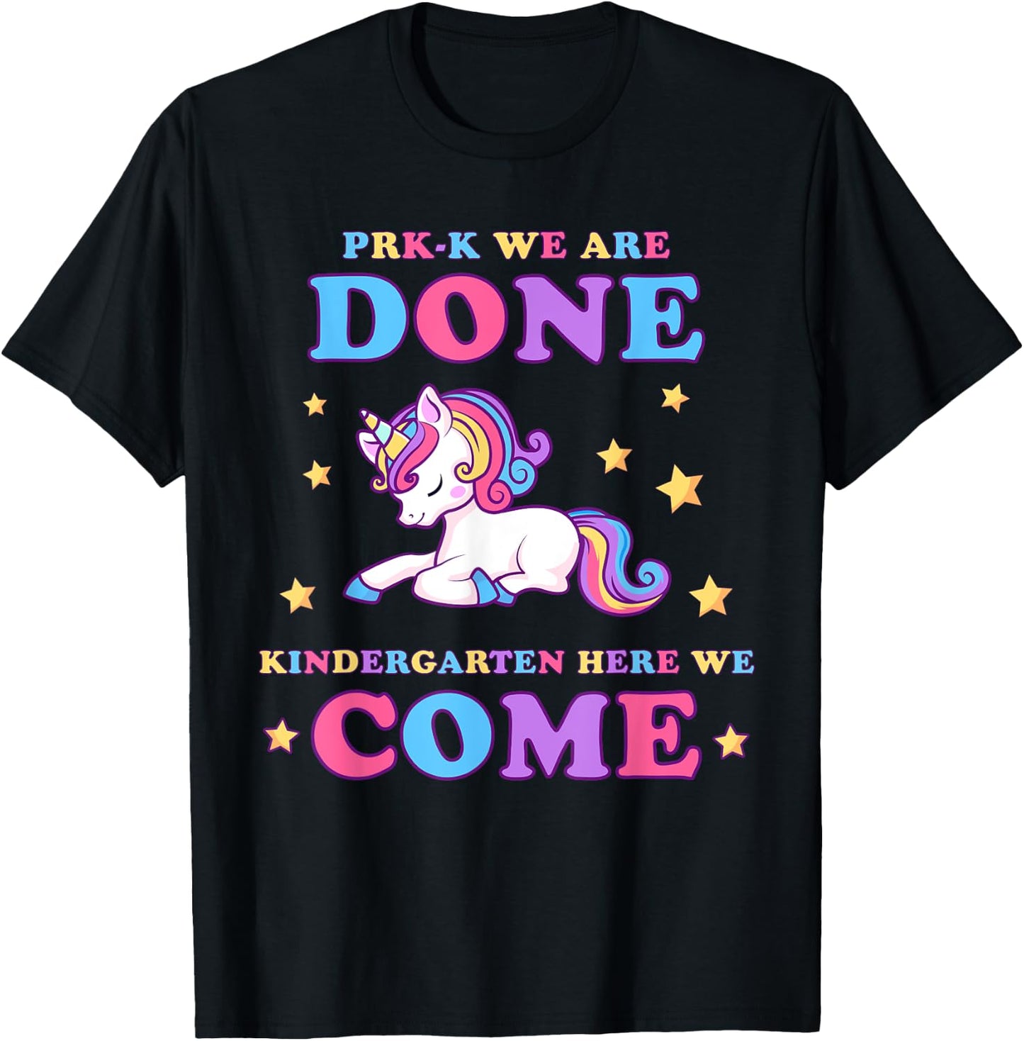 Girls Pre-K Graduation Magical Unicorn T-Shirt - T-Shirt | Black