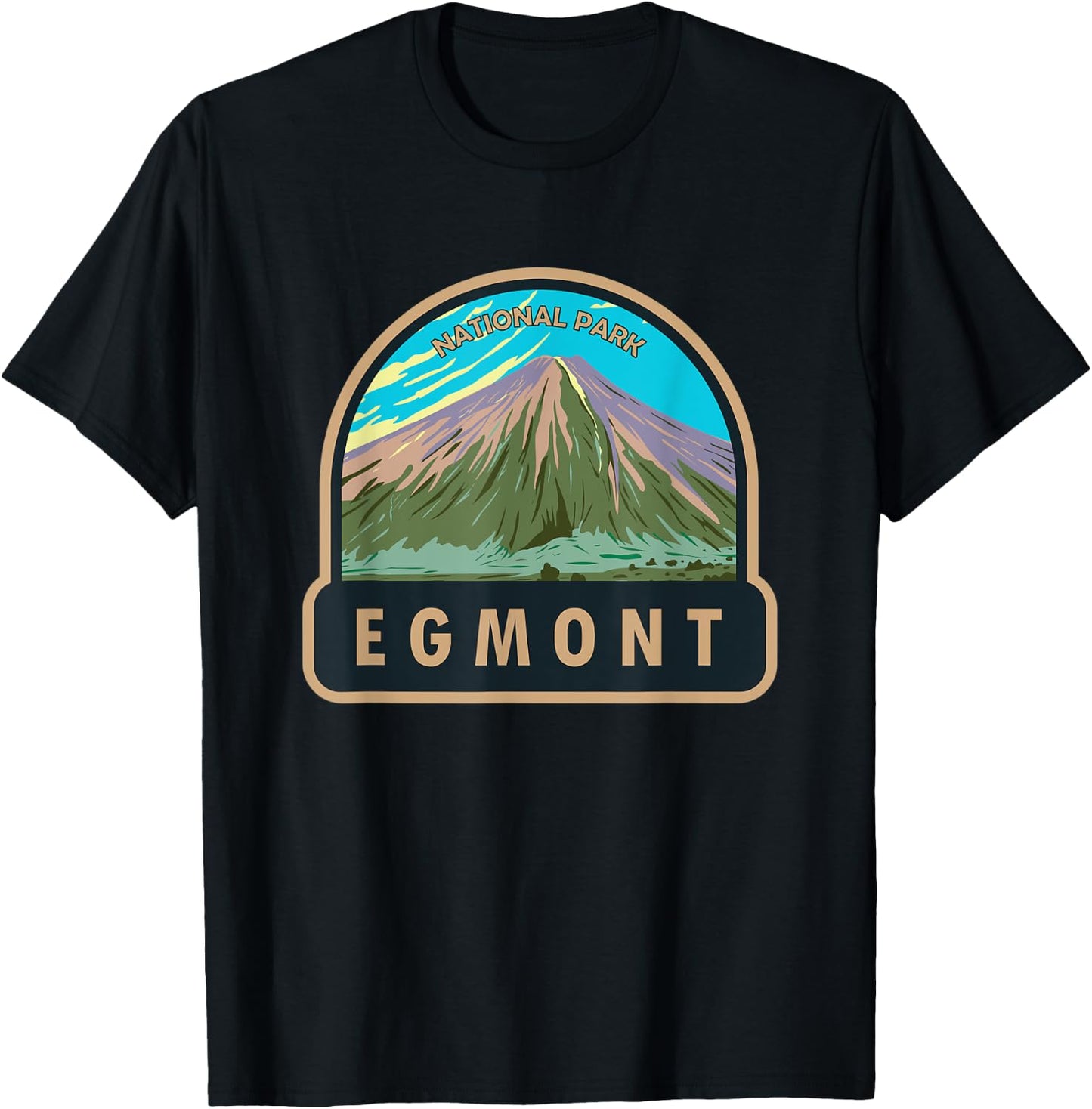 Egmont National Park New Zealand Vintage T-Shirt - T-Shirt | Black