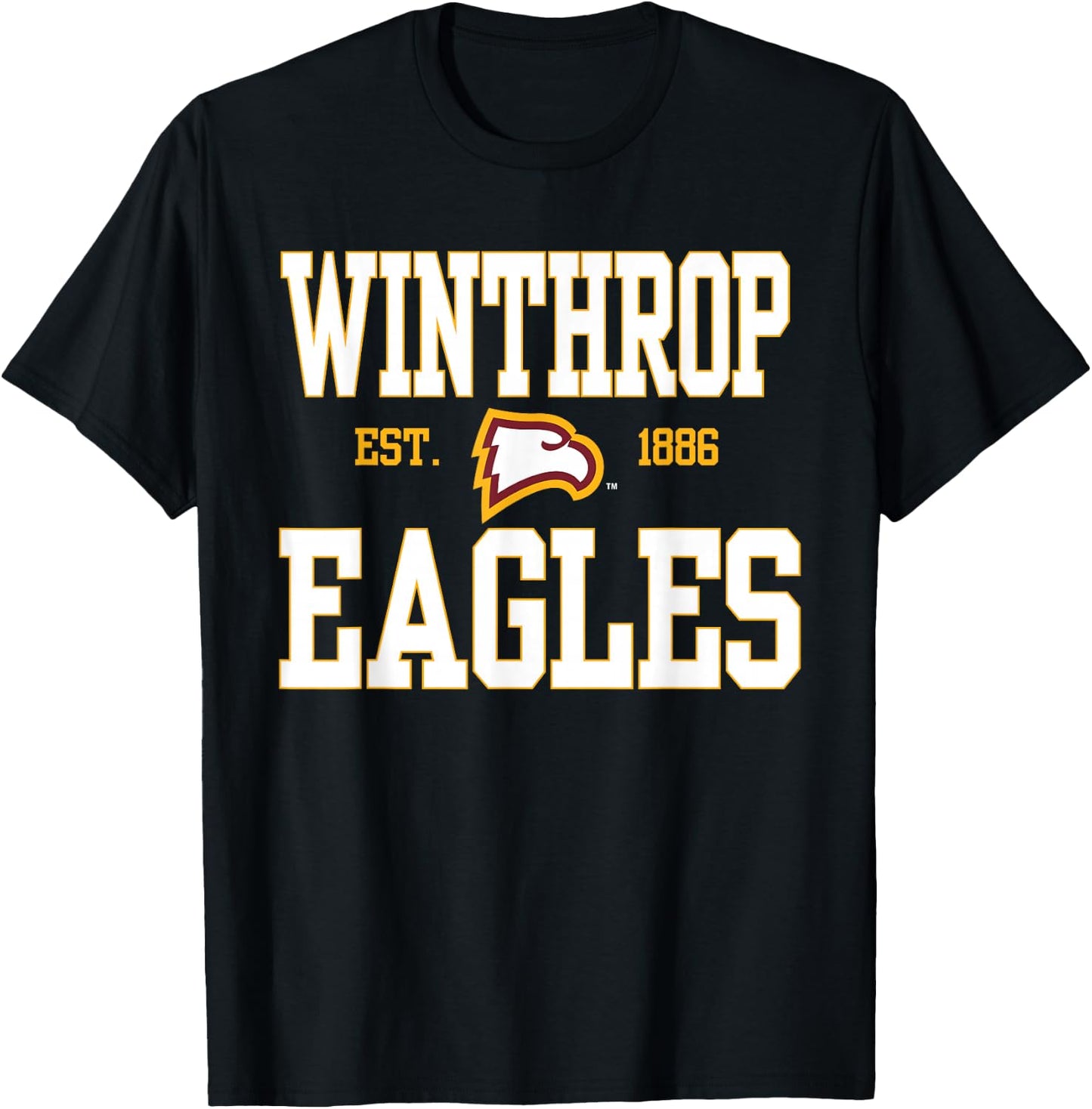Winthrop Eagles | Official NCAA Merch | NCAFWNT01 T-Shirt - T-Shirt | Black