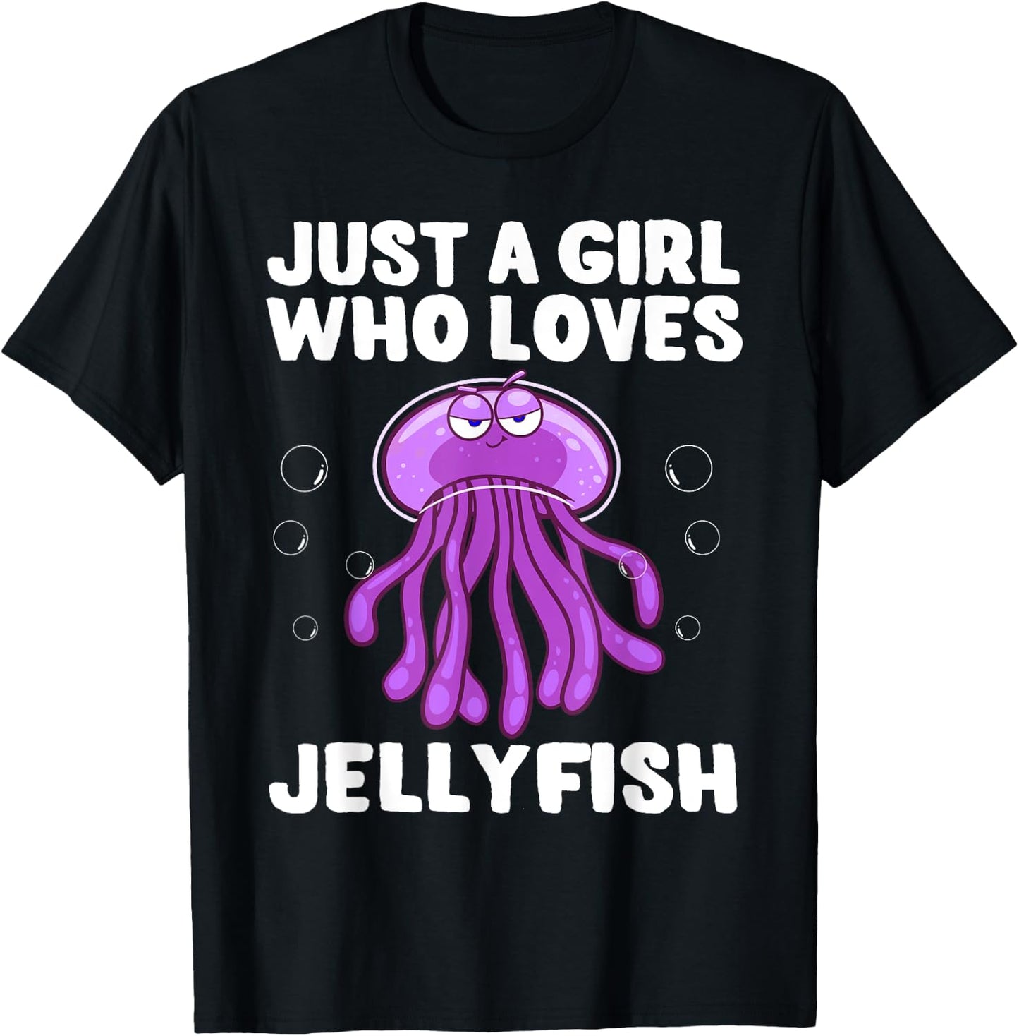 Funny Jellyfish Design For Girls Women Sea Jellies Lovers T-Shirt - T-Shirt | Black
