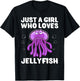 Funny Jellyfish Design For Girls Women Sea Jellies Lovers T-Shirt - T-Shirt | Black
