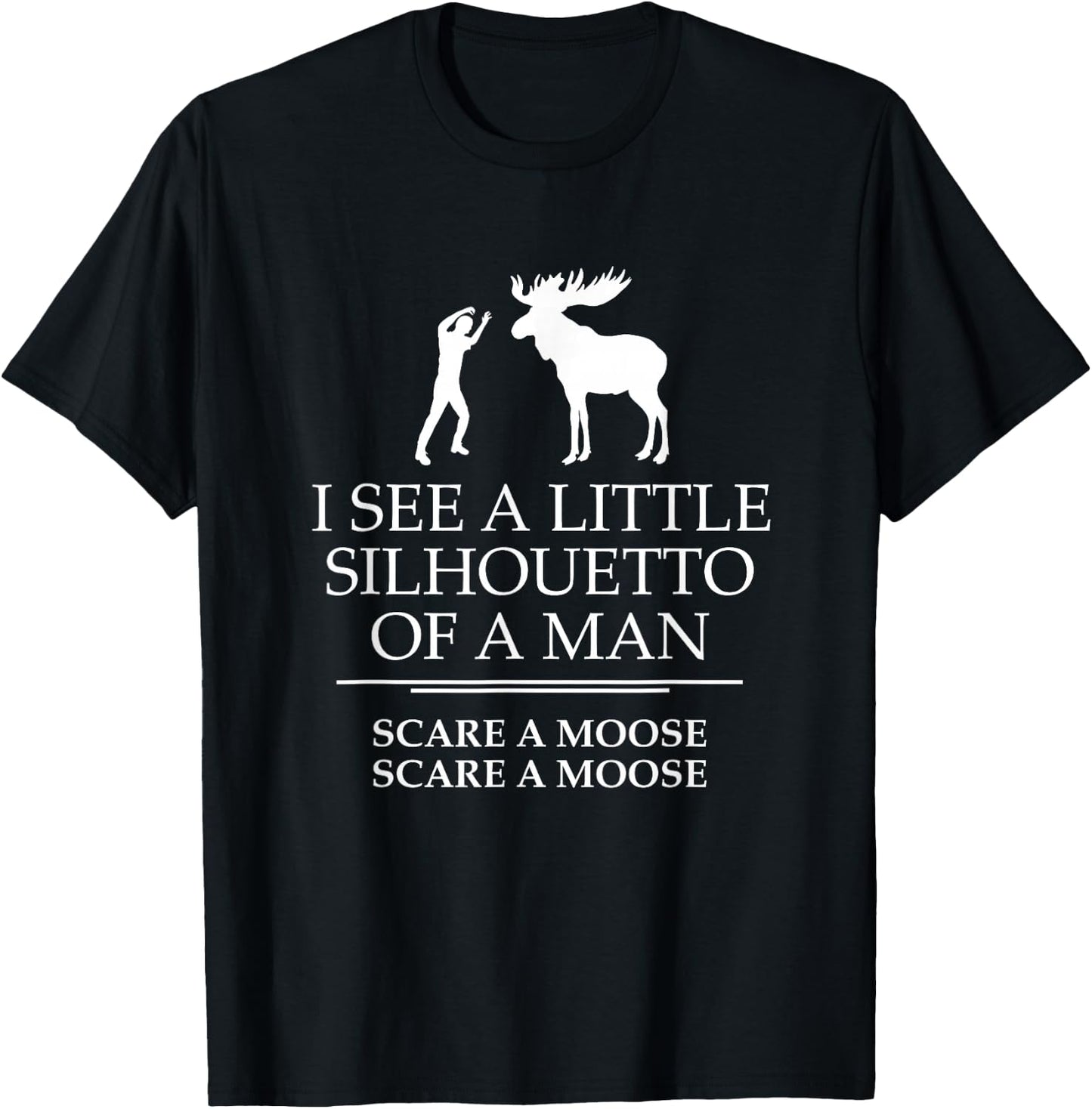 I see a silhouetto of a man T-Shirt - T-Shirt | Black