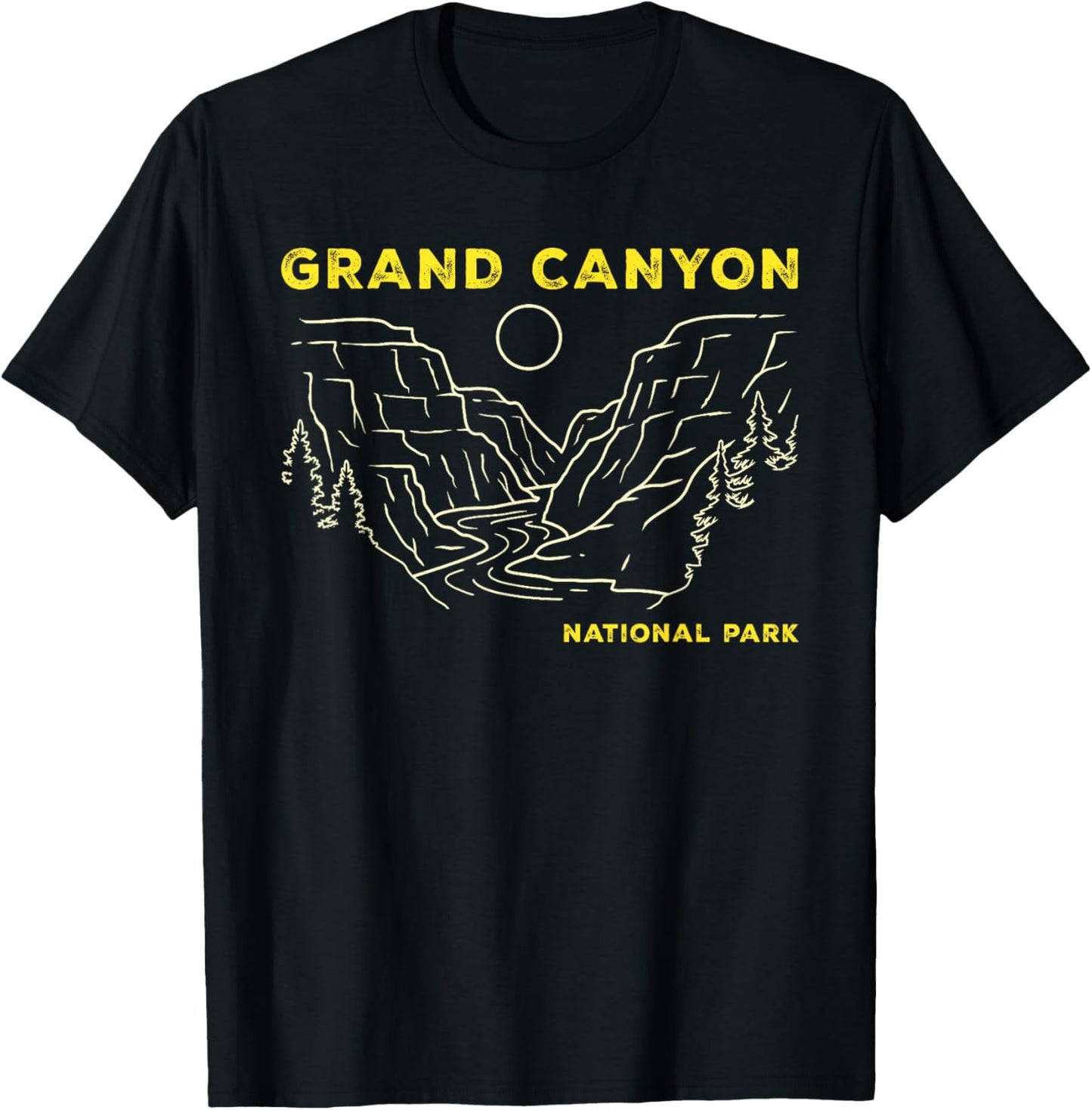 Retro Grand Canyon National Park Arizona Hiking T-Shirt - T-Shirt | Black