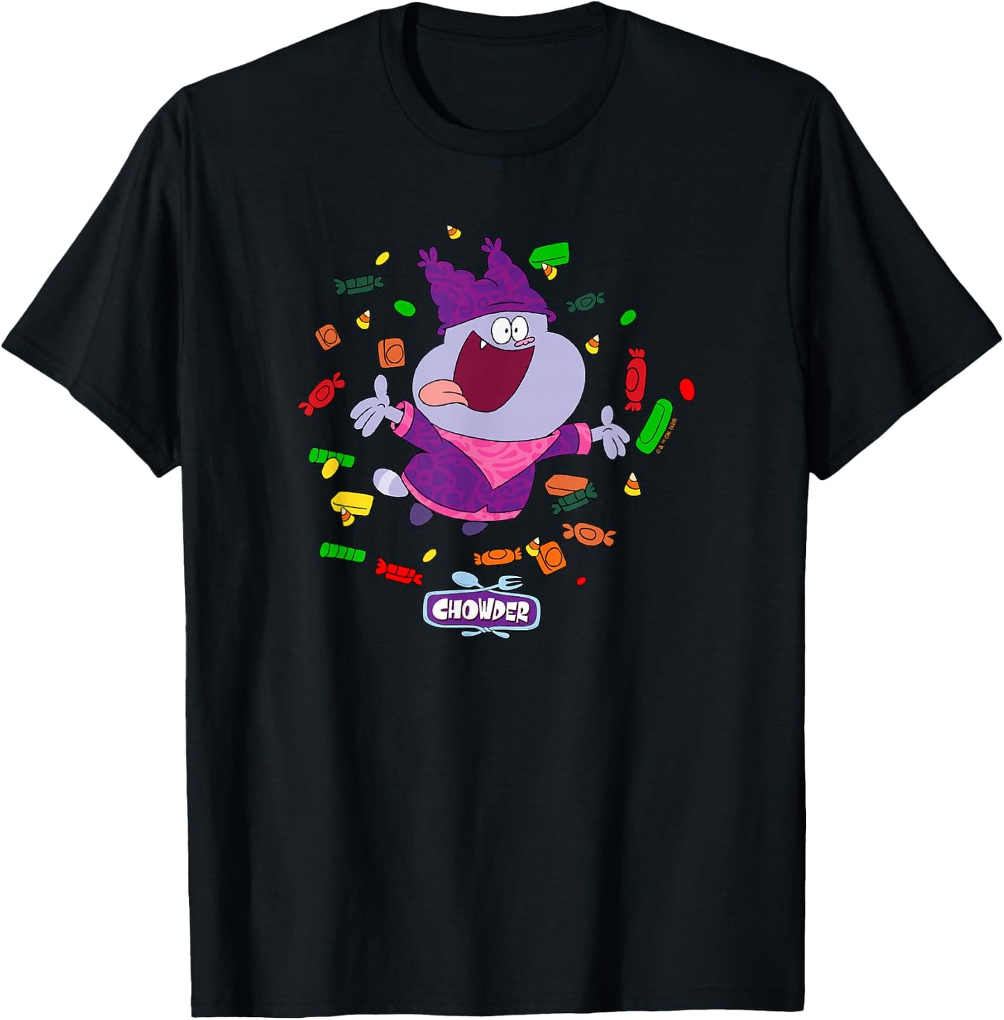 Chowder Halloween Candy Explosion T-Shirt - T-Shirt | Black