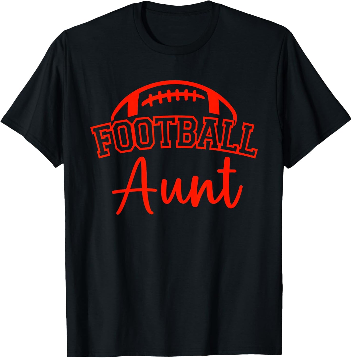 Football Aunt Matching Family Football T-Shirt - T-Shirt | Black