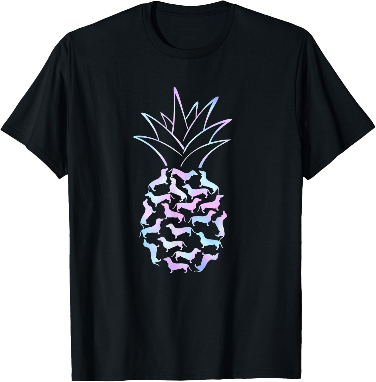 Dachshund Pineapple Dachshund Lover Wiener Dog T-Shirt - T-Shirt | Black