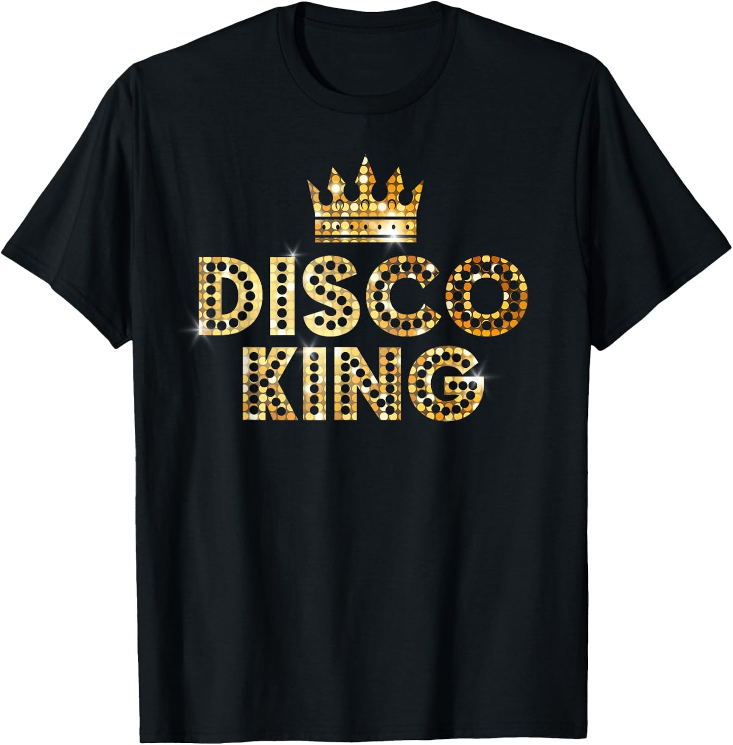 Disco King, Retro Disco Matching Couple Gifts T-Shirt - T-Shirt | Black