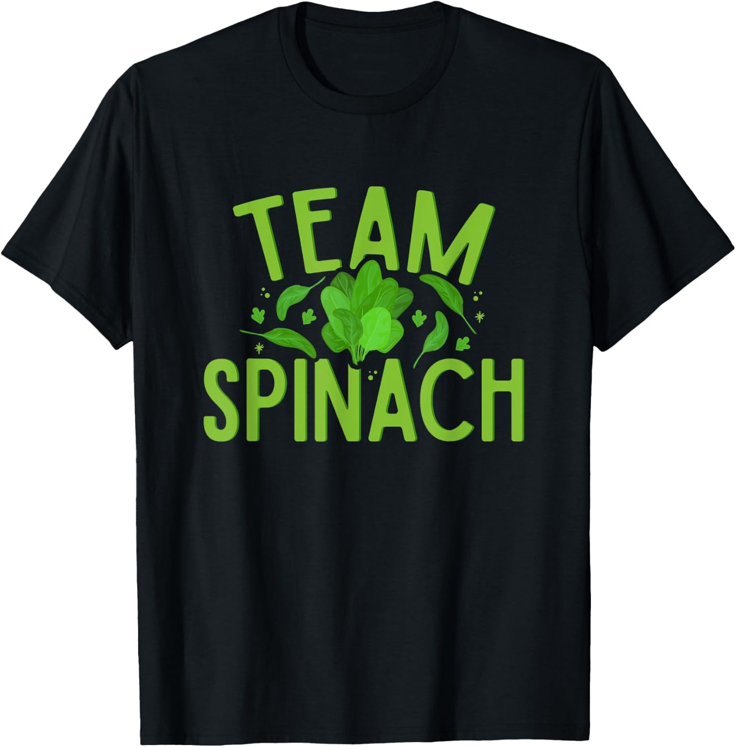 Team Spinach Vegetarian Veggies Vegan Vegetable Farmer T-Shirt - T-Shirt | Black