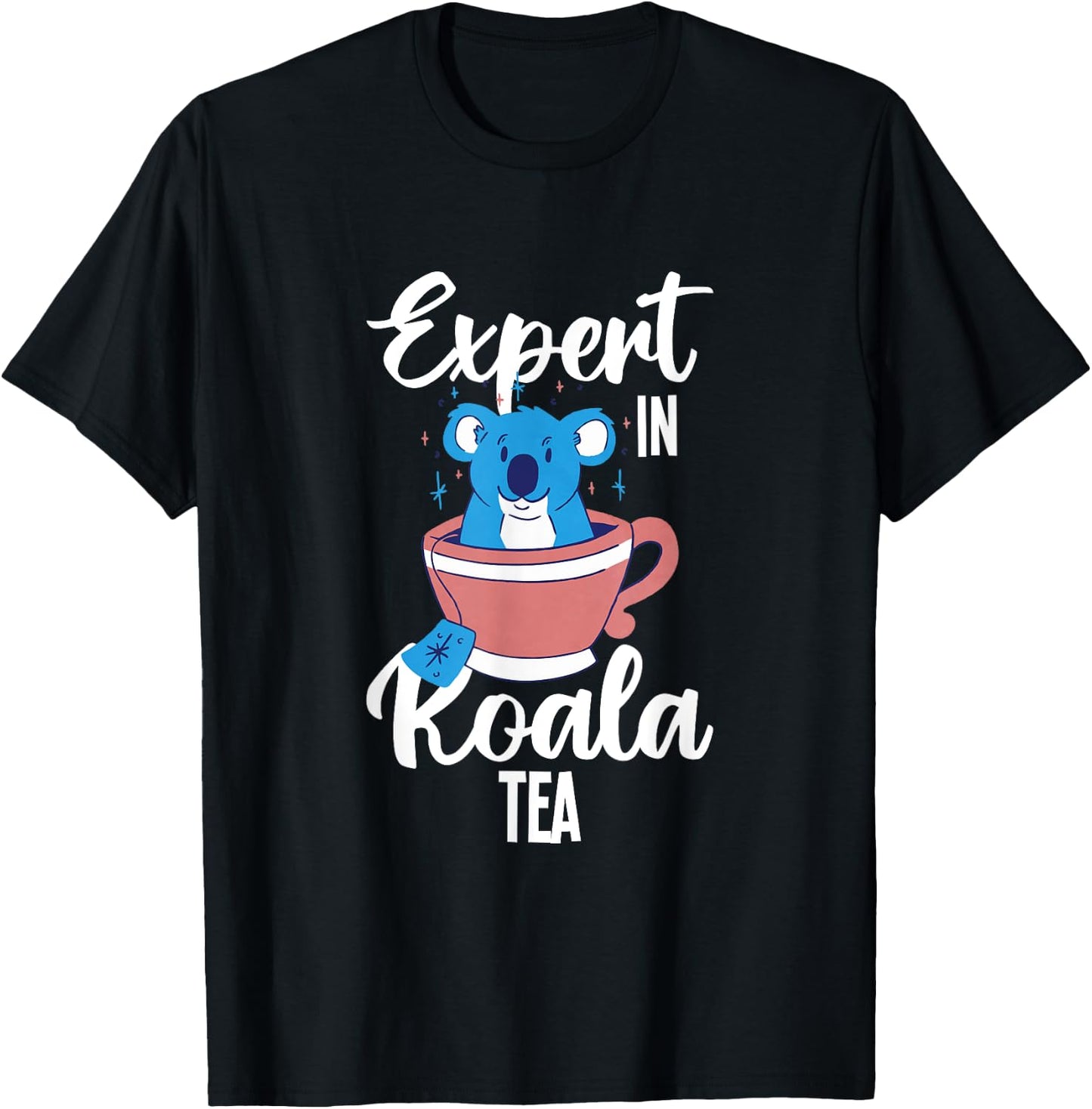 Expert in Koala Tea Pun Quality Control Manager Specialist T-Shirt - T-Shirt | Black