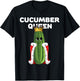 Cucumber Queen Funny Cute Humor Character Art Veggie T-Shirt - T-Shirt | Black