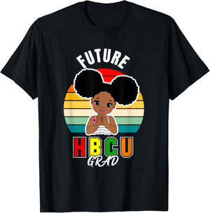 Future HBCU Grad Graduate Afro Black Girl College Graduation T-Shirt - T-Shirt | Black
