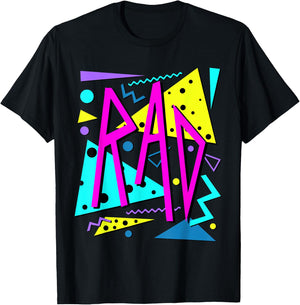 Rad 80's Workout Gym Retro T-Shirt - T-Shirt | Black
