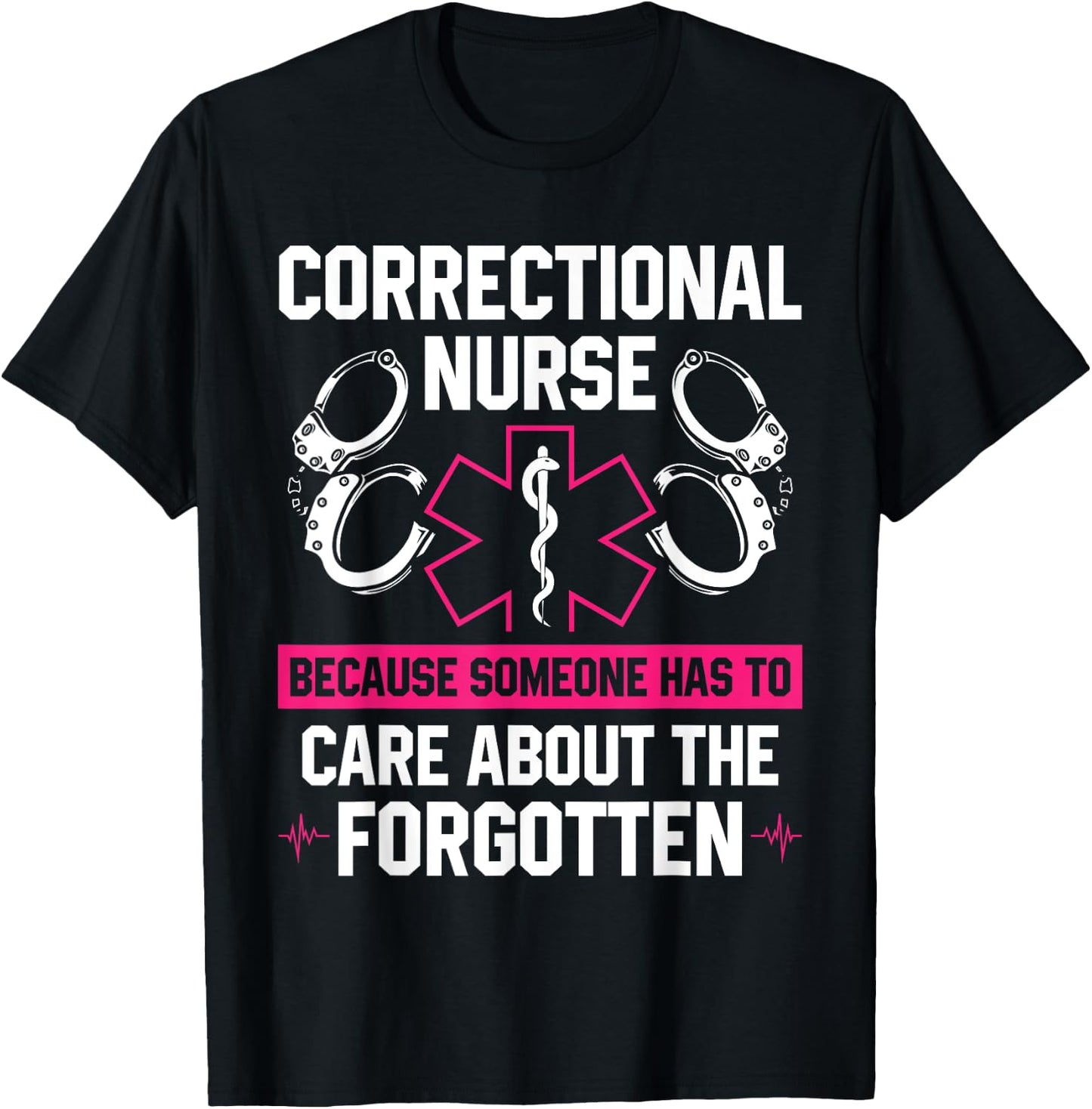 Correctional Nurse Medical Staff In Prison T-Shirt - T-Shirt | Black