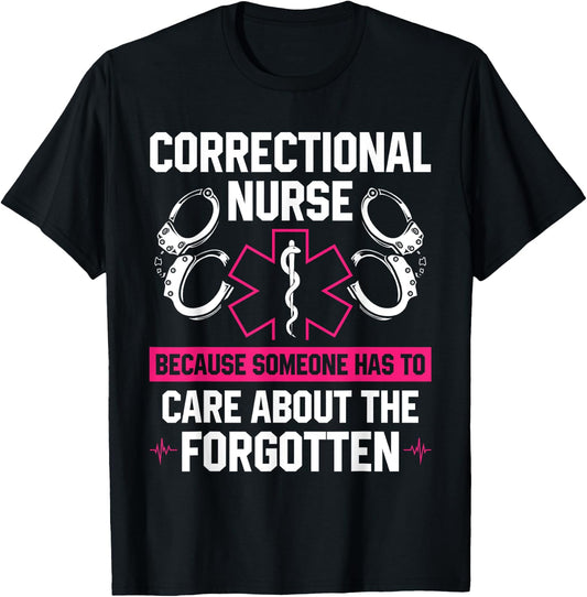 Correctional Nurse Medical Staff In Prison T-Shirt - T-Shirt | Black