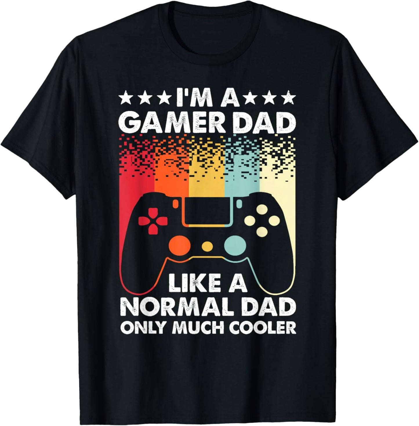 Funny Gamer Dad Art Video Game Console Gamer Gaming T-Shirt - T-Shirt | Black