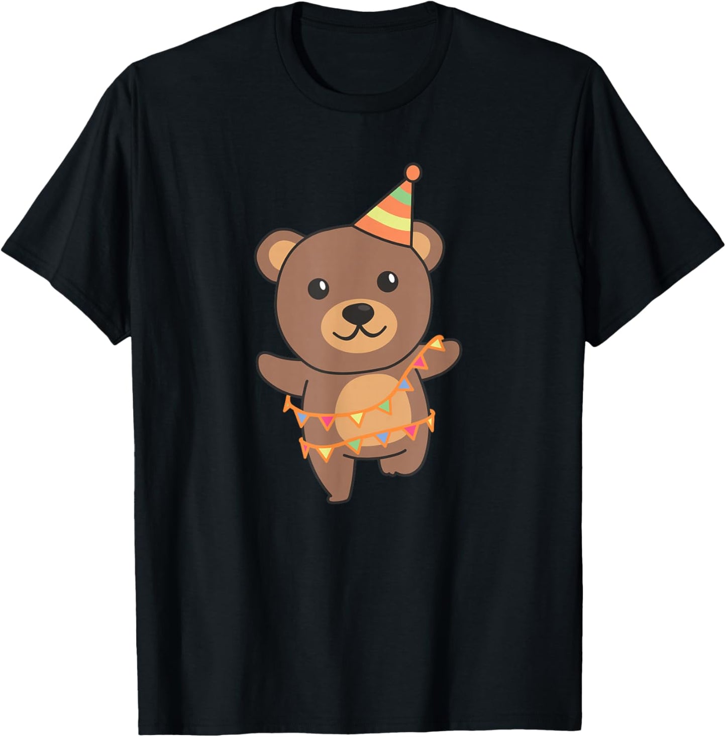 Birthday Bear for Children, Birthday Bear T-Shirt - T-Shirt | Black