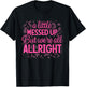 Little Messed Up But We're All Alright Country Music Leopard T-Shirt - T-Shirt | Black