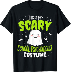 Funny Halloween This is my Scary School Psychologist Custome T-Shirt - T-Shirt | Black