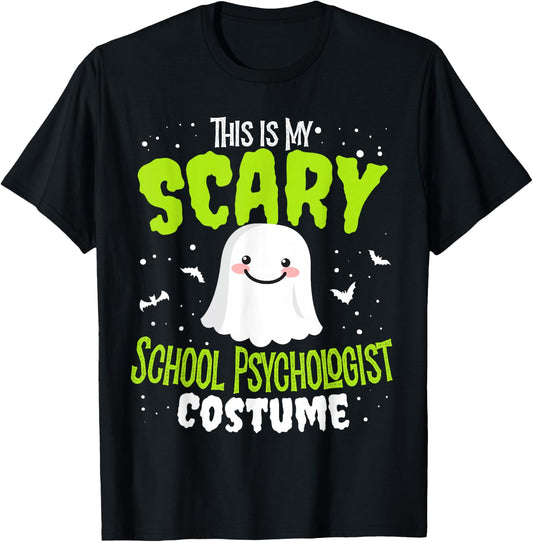 Funny Halloween This is my Scary School Psychologist Custome T-Shirt - T-Shirt | Black