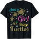 Turtles Squad For Girl Turtle Sea Reptile Pyjamas For Girls T-Shirt - T-Shirt | Black