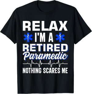 Retirement Party Ambulance First Aid EMT Retired Paramedic T-Shirt - T-Shirt | Black
