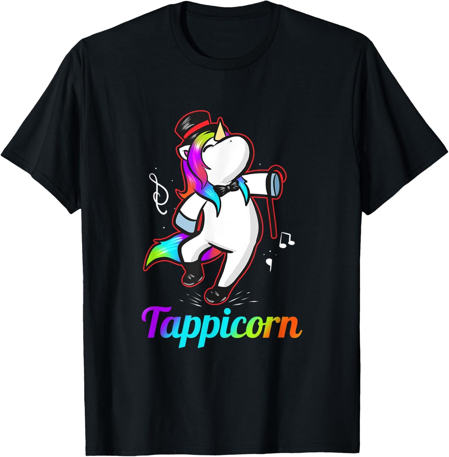 Tappicorn - Funny Tap Dance Unicorn T-Shirt - T-Shirt | Black