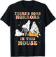 Ghost Pumpkin Halloween There's Some Horrors In This House T-Shirt - T-Shirt | Black