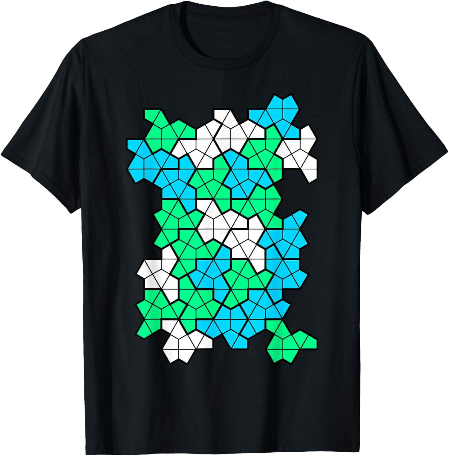 Nerdy Aperiodic Monotile Discovery Math Physics Teacher Men Women Girls Kids T-Shirt - T-Shirt | Black
