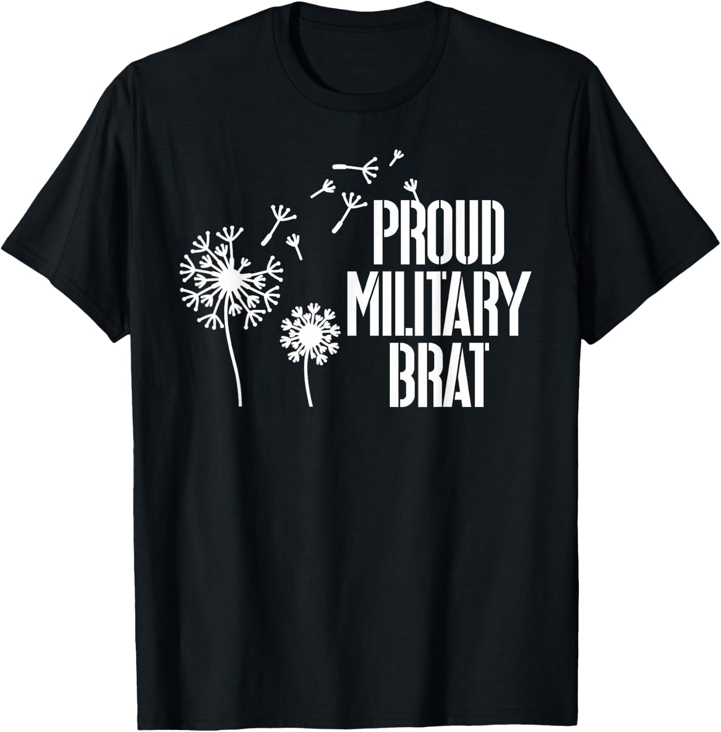 Proud Military Brat Military Child Month Purple Up T-Shirt - T-Shirt | Black
