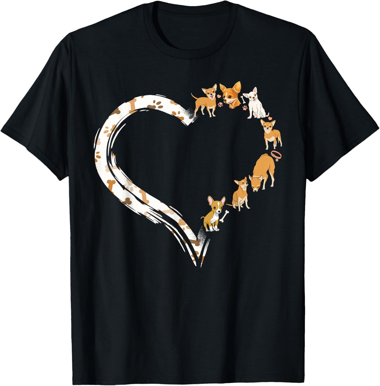 Chihuahua Chihuahueño Heart T-Shirt - T-Shirt | Black